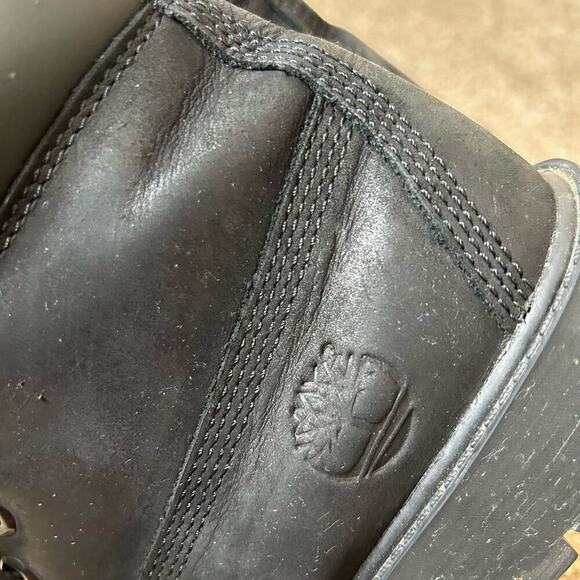 Timberland moto hiking boots leather lace up Combat boot black SZ 5 suede combat - Picture 8 of 10